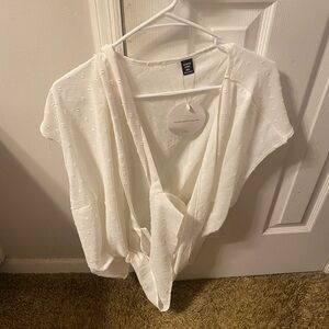 SHEIN Ivory Textured Top